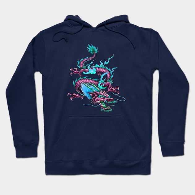 Chinese Cloud Dragon Mythical Rain Maker Creature Hoodie by taiche